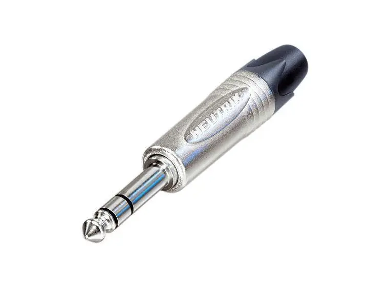 Neutrik jack plugg stereo hann, sølv finish (NP3X) 